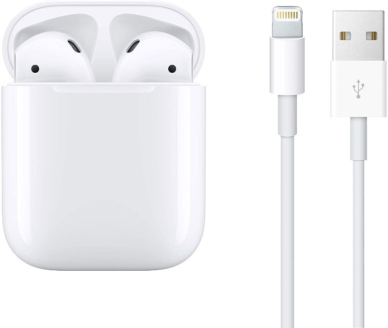 Photo 1 of Apple AirPods (2nd Generation) MV7N2AM/a with Charging Case - Stereo - Wireless - Bluetooth - Earbud - Binaural - in-ear