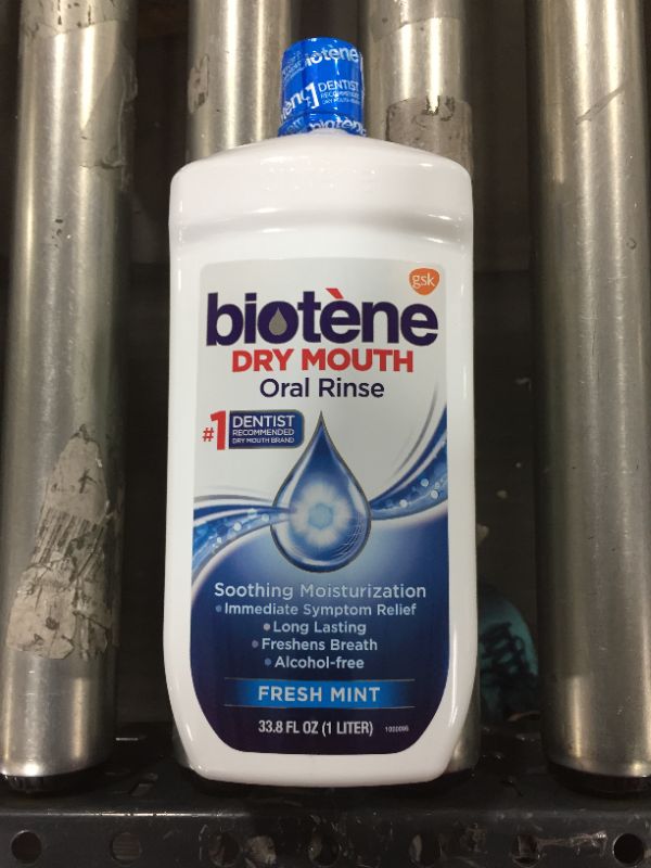 Photo 2 of Biotene Oral Rinse Mouthwash for Dry Mouth, Breath Freshener and Dry Mouth Treatment, Fresh Mint - 33.8 fl oz