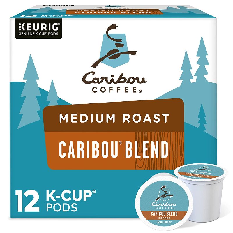 Photo 1 of Caribou Coffee Caribou Blend, Single-Serve Keurig K-Cup Pods, Medium Roast Coffee, 12 Count [EXP 6-5-21]