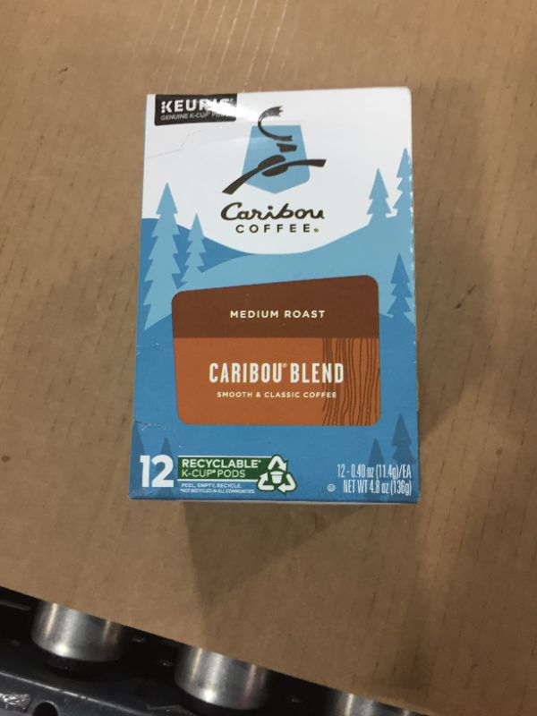 Photo 3 of Caribou Coffee Caribou Blend, Single-Serve Keurig K-Cup Pods, Medium Roast Coffee, 12 Count [EXP 6-5-21]