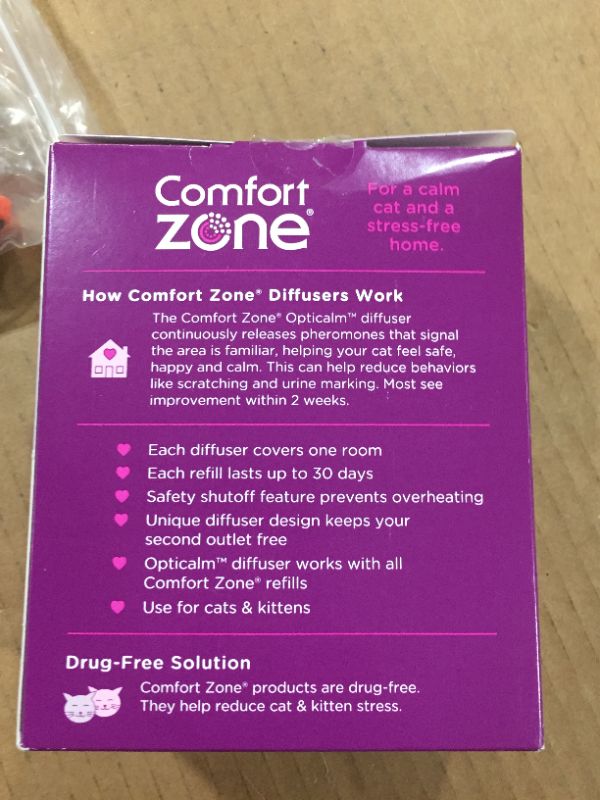 Photo 3 of Comfort Zone Cat Calming Diffuser Kit, Cat Pheromone, 1 Diffuser, 1 Refill-48ml, New Formula