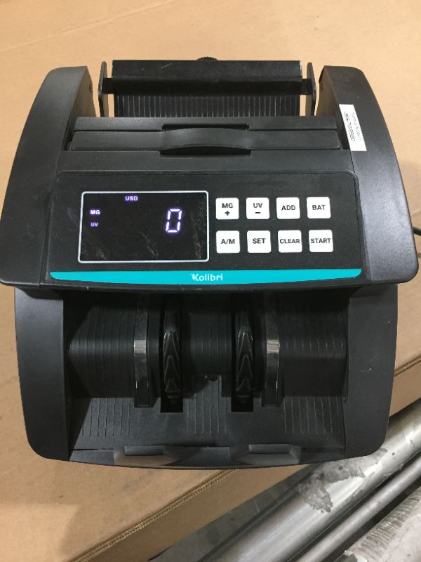 Photo 3 of Kolibri Money Counter Machine with UV/MG/IR/DBL/HLF/CHN Counterfeit Detection - US-Based Support, Large LED Display, 1,500 Bills