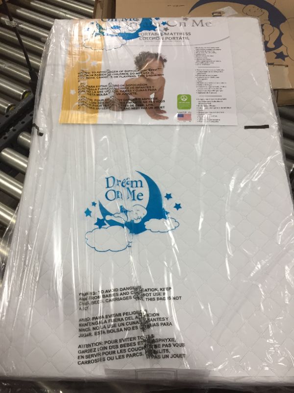 Photo 3 of Dream On Me Holly 3” Mini / Portable Waterproof Fiber Crib Mattress White
