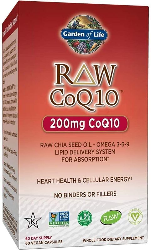 Photo 1 of Garden of Life Vegetarian Omega 3 6 9 Supplement - Raw CoQ10 Chia Seed Oil Whole Food Nutrition with Antioxidant Support, 60 Count  [Exp 01/2024]