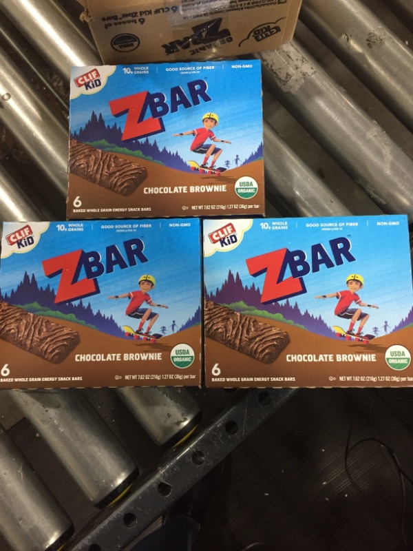 Photo 2 of Clif Bar Kid Z-Bar Organic, Chocolate Brownie 6 bars 7.62 oz/216g, 1.27 oz/36g per bar (3 pack)