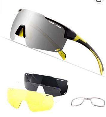 Photo 1 of Cycling Glasses Sports Sunglasses,Polarized Glasses with 4 Interchangeable Lenses,Baseball Running Fishing Golf