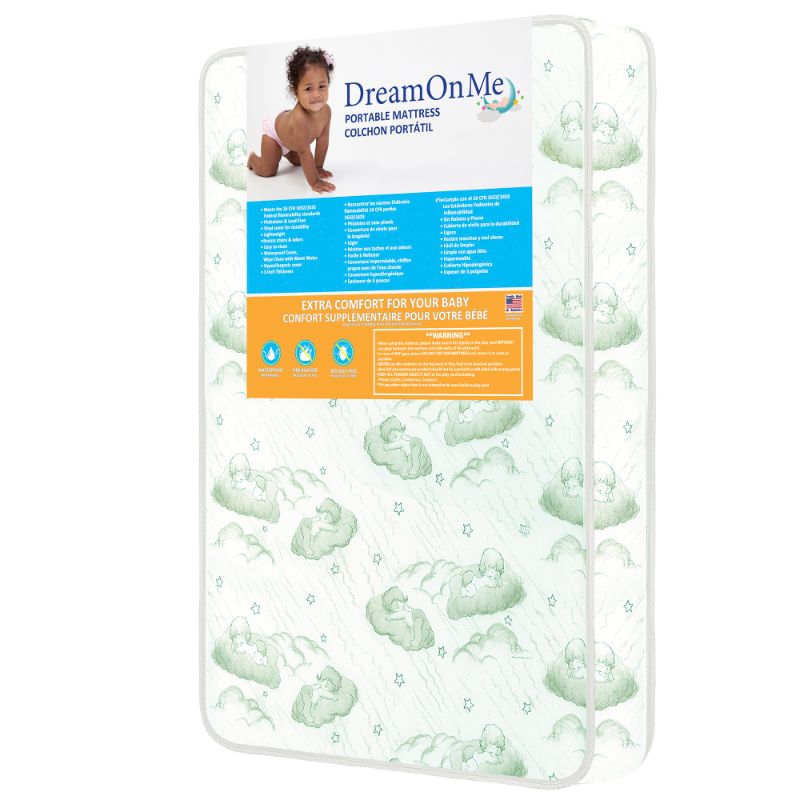 Photo 1 of Dream on Me 3" Inner Spring Carina Collection Pack N Play Mattress
25.5 x 37.5 x 3 Inches