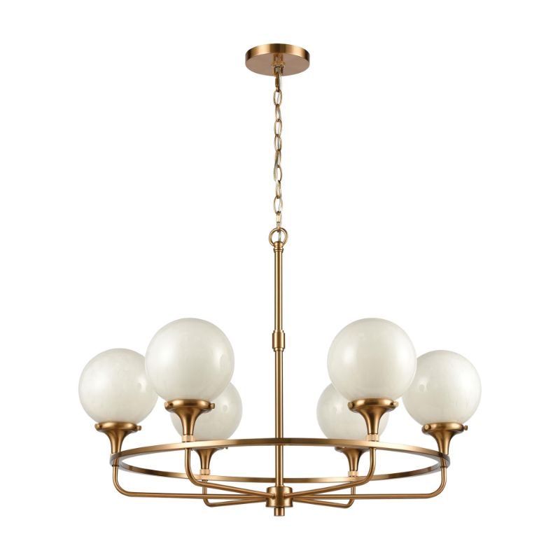 Photo 1 of Beverly Hills 30'' Wide 6-Light Chandelier - Satin Brass