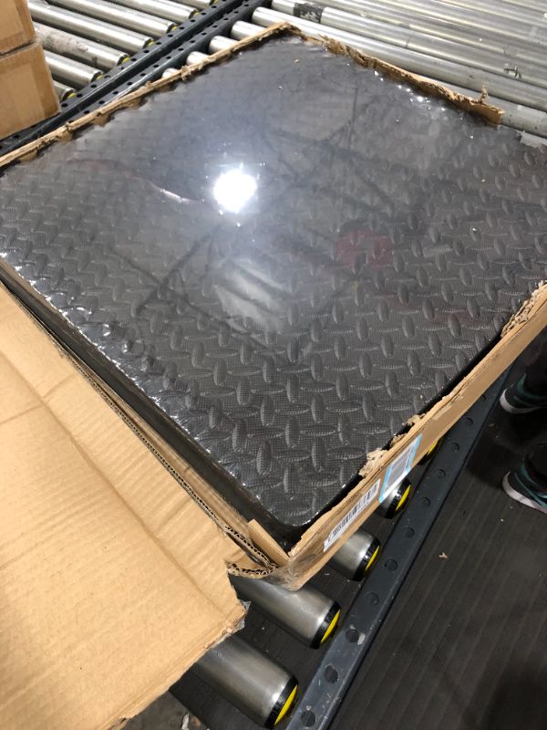 Photo 1 of Amazon Basics Foam Interlocking Exercise Gym Floor Mat Tiles - 6-Pack, 24 x 24 x .5 Inch Tiles (24 sqft)