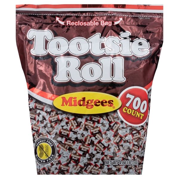 Photo 1 of 2 Bags Tootsie Roll, Midgees Candy, 4.86 Lbs, 700 Ct