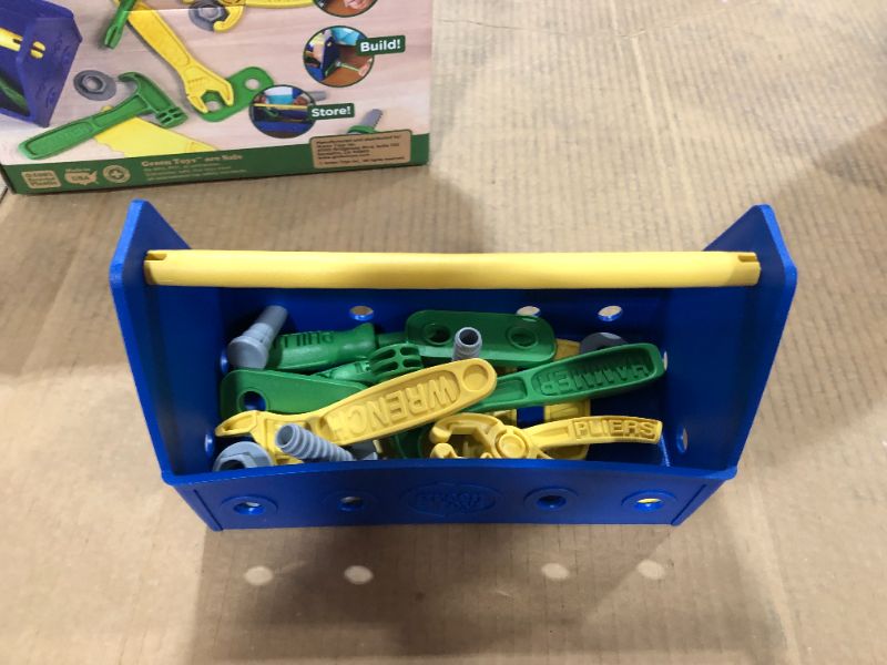 Photo 2 of Green Toys Tool Set, Blue - 15 Piece Pretend Play, Motor Skills, Language & Communication Kids Role Play Toy. No BPA, phthalates, PVC. Dishwasher Safe, Recycled Plastic, Made in USA.
