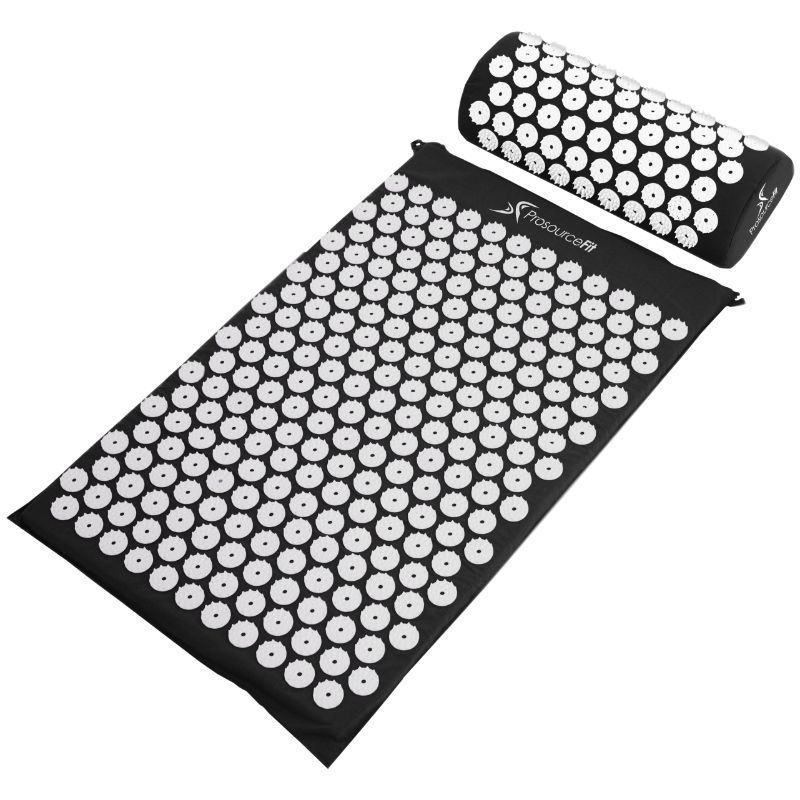 Photo 1 of Acupressure Mat and Pillow Set- Black

