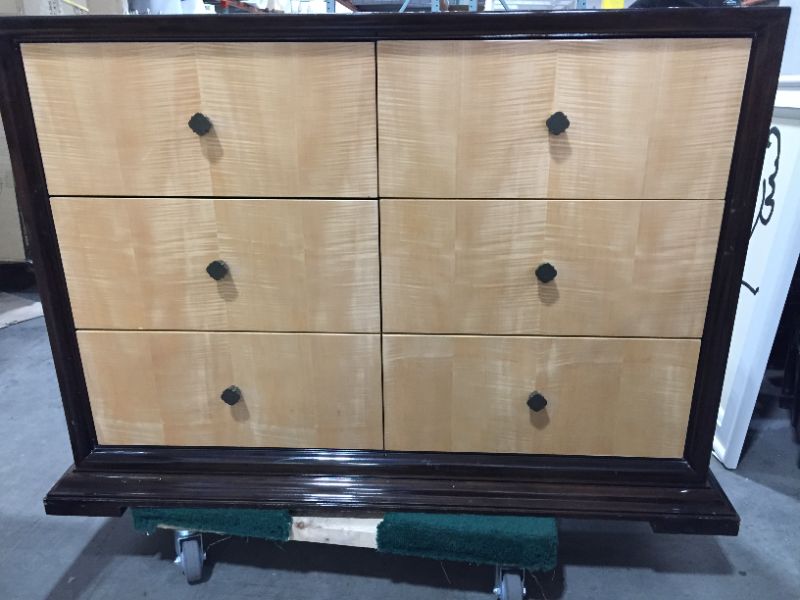 Photo 5 of 6 DRAWER ESPRESSO DRESSER WITH BAR REFLECTIVE GOLD TOP 48L X 19W X 36H INCHES