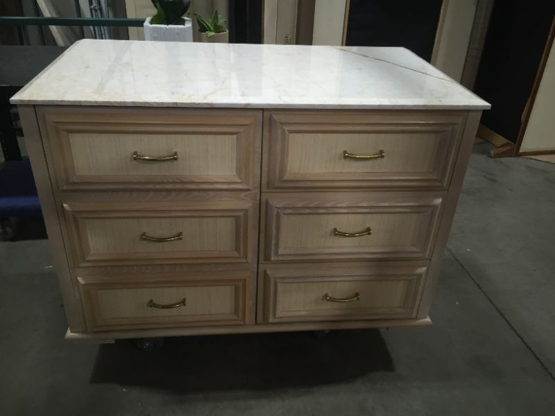 Photo 8 of 4 DRAWER WOODEN DRESSER H33 INCH W47 INCH L25 INCH (DRESSER ONLY)