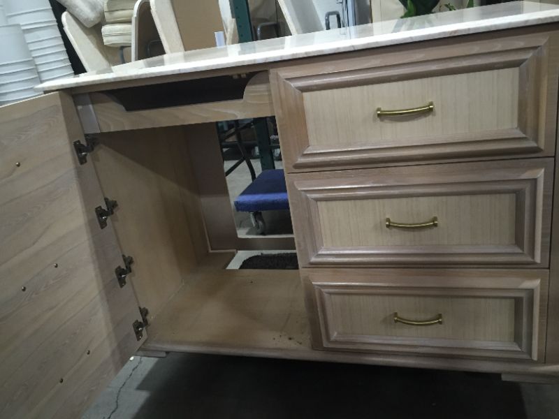 Photo 7 of 4 DRAWER WOODEN DRESSER H33 INCH W47 INCH L25 INCH (DRESSER ONLY)