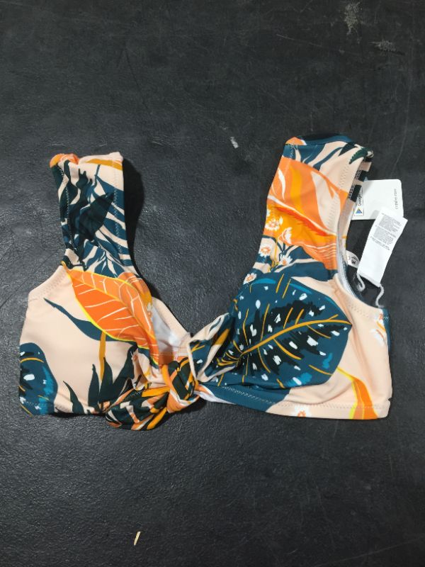 Photo 2 of Bright Leafy Print Bikini Top S
