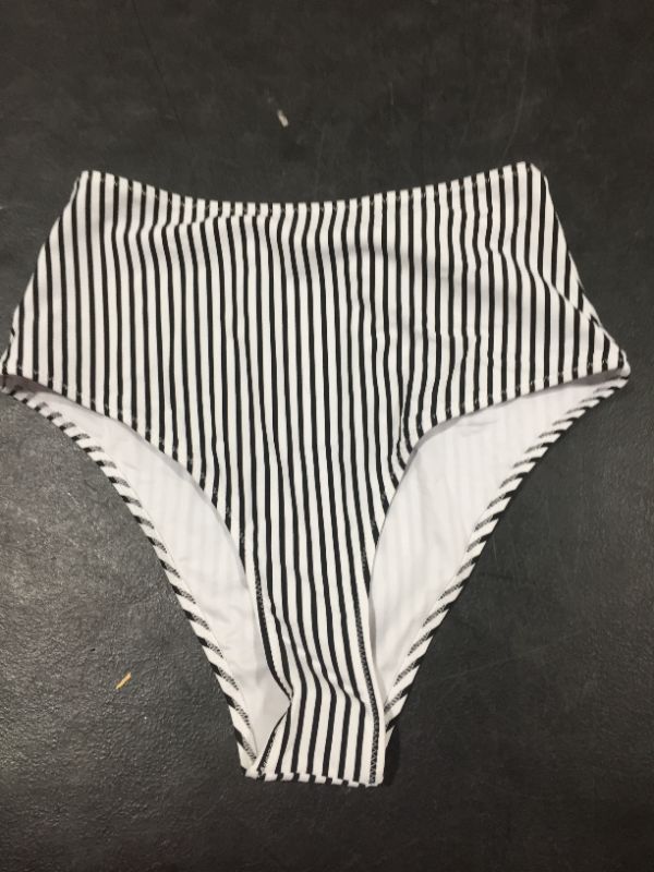 Photo 2 of Striped High Waisted Bikini Bottom
