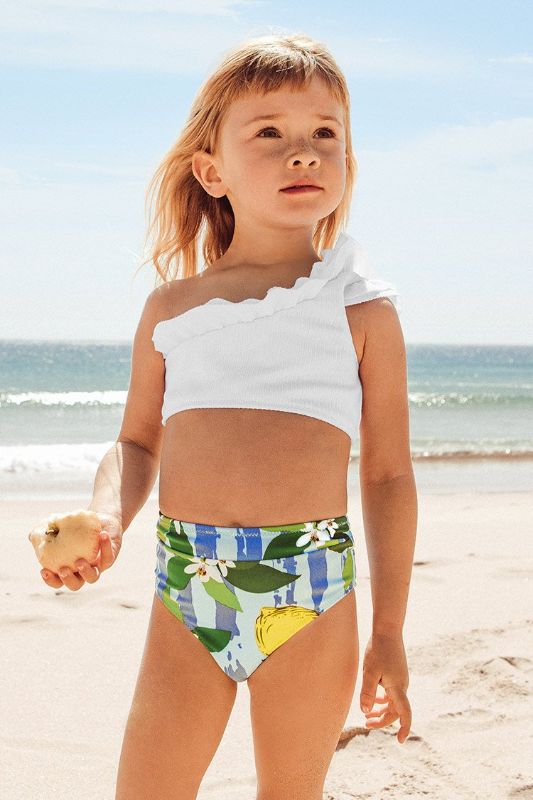 Photo 1 of Keira One Shoulder Ruffle Bikini For Toddler Girls And Girls 4
