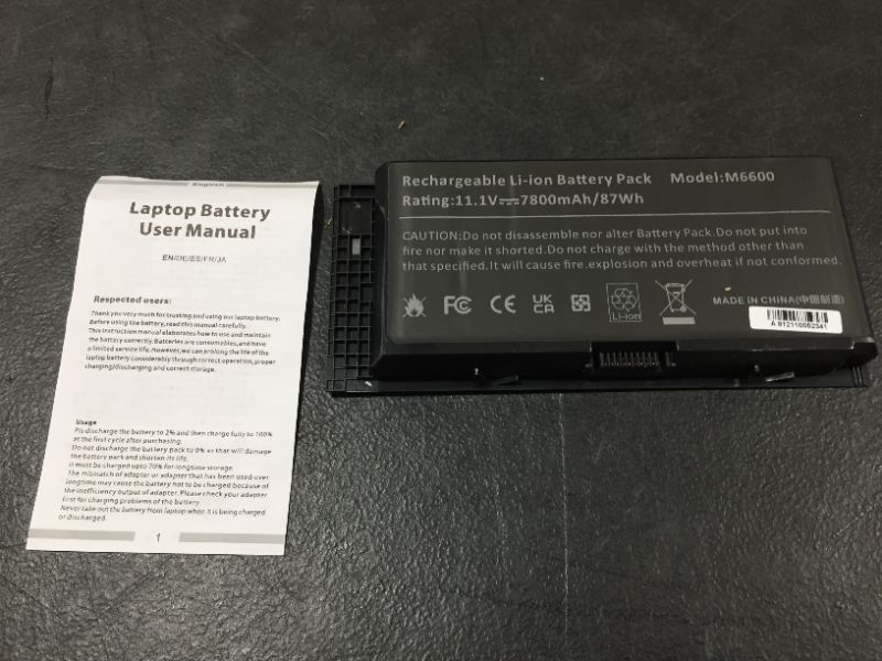 Photo 2 of New M6600 Laptop Battery for Dell Precision M4600 M4700 M4800 M6700 M6800 Series Battery Fits Type FV993 KJ321 FJJ4W R7PND PG6RC RY6WH - [11.1V 97Wh]
