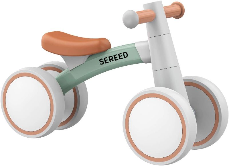 Photo 1 of SEREED Baby Balance Bike for 1 Year Old Boys Girls 12-24 Month Toddler Balance Bike, 4 Wheels Toddler First Bike, First Birthday Gifts
