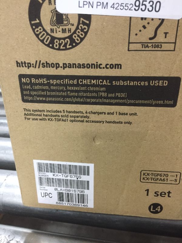 Photo 4 of Panasonic Link2Cell Bluetooth Cordless Phone System with HD Audio, Voice Assistant, Smart Call Block and Answering Machine, Expandable Cordless System - 5 Handsets - KX-TGF675S (Black/Silver Trim)
