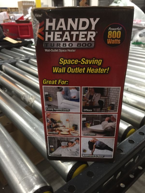 Photo 3 of  Heat Boss Turbo 800 Watt Space-Saving Wall Outlet Heater by Handy Heater
