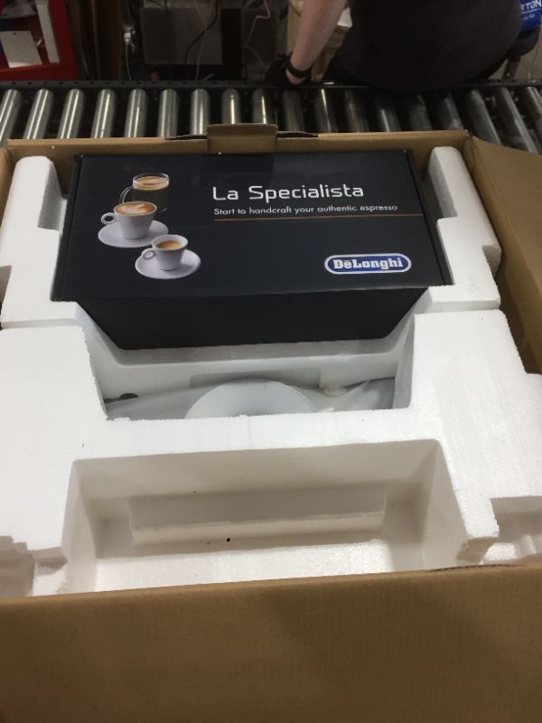 Photo 8 of De'Longhi La Specialista Espresso Machine with Sensor Grinder, Dual Heating System, Advanced Latte System & Hot Water Spout for Americano Coffee or Tea, Stainless Steel, EC9335M