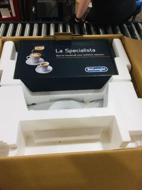 Photo 2 of De'Longhi La Specialista Espresso Machine with Sensor Grinder, Dual Heating System, Advanced Latte System & Hot Water Spout for Americano Coffee or Tea, Stainless Steel, EC9335M