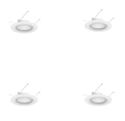 Photo 1 of 4in White Integrated LED Recessed Trim (4-Pack)--- 3 packs