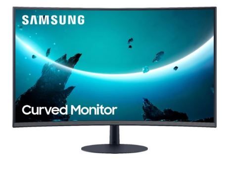 Photo 1 of Samsung - T55 Series 27" LED 1000R Curved FHD FreeSync Monitor (DisplayPort, HDMI, VGA)
