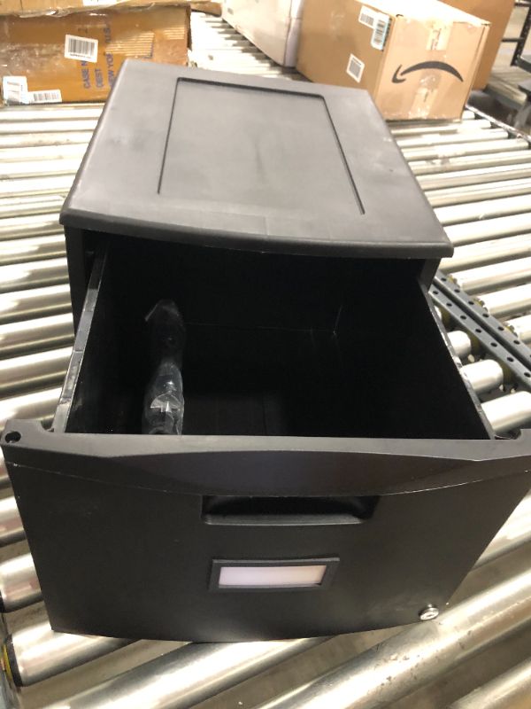 Photo 1 of 1 drawer bin black--- storage organizer 