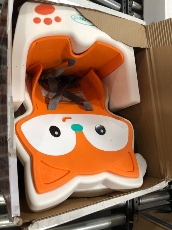 Photo 2 of Infantino 4-in-1 Highchair - Space-Saving, Multi-Stage Booster and Toddler Chair with Multi-use Meal mat and Dishwasher-Safe Tray, in a Fox-Themed Design
