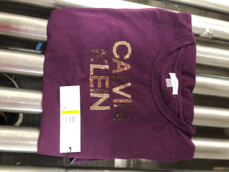 Photo 1 of Calvin Klein Women's Studded-Logo T-Shirt (M,)
