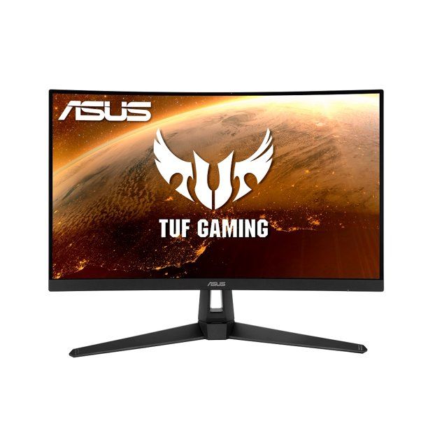 Photo 1 of ASUS TUF Gaming VG27VH1BR 27” Curved Monitor, 1080P Full HD, 165Hz (Supports 144Hz), Extreme Low Motion Blur, Adaptive-sync, FreeSync™ Premium, 1ms, Eye Care, HDMI D-Sub
