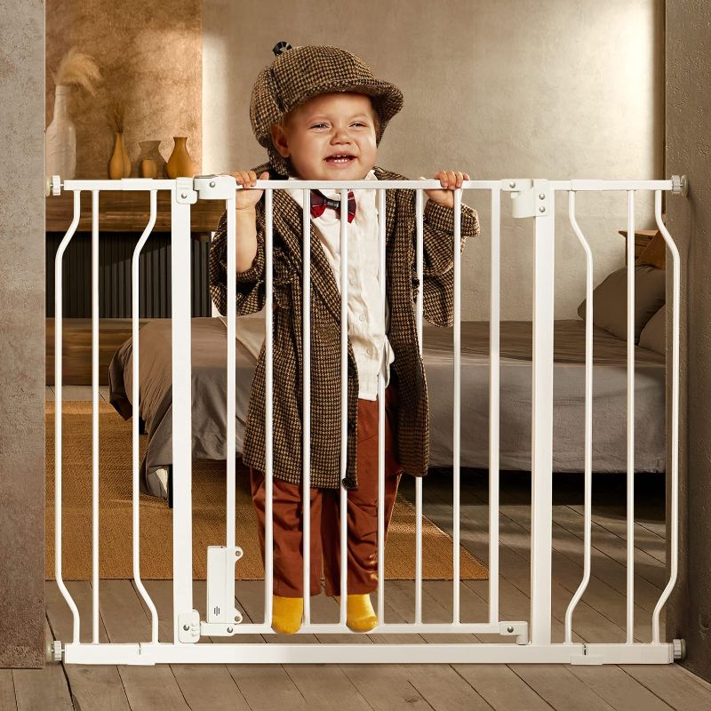 Photo 1 of Ciays Baby Gate 29.5” to 41.3” 30-in Height Extra Wide Dog Gate for Stairs Do...
