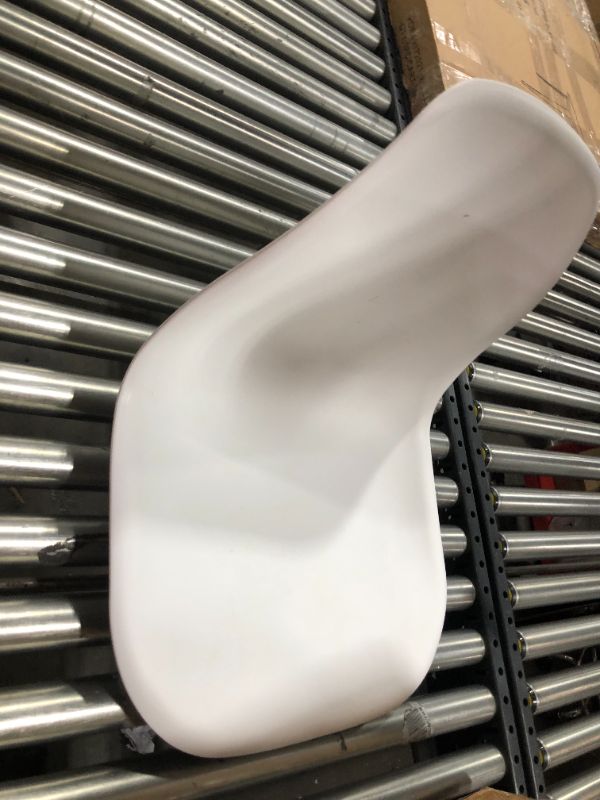 Photo 1 of  White Plastic Chair with Wooden Legs
