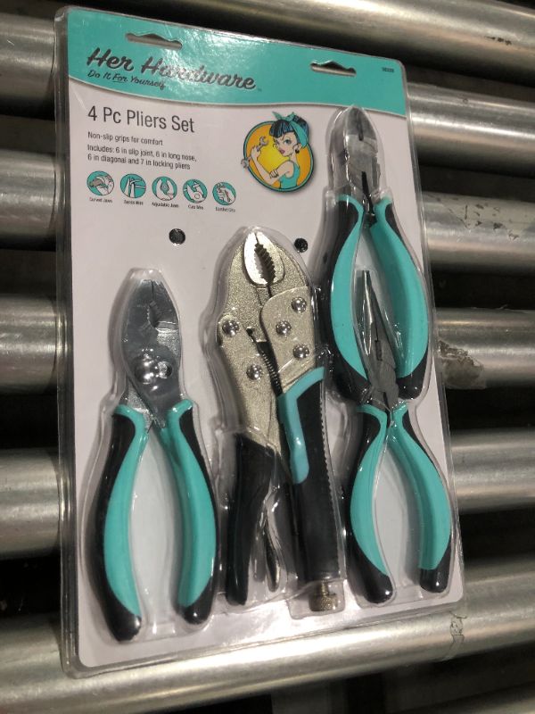 Photo 1 of Allied Tools® 38228 - Her Hardware™ 4-piece Multi-Material Handle Mixed Plier