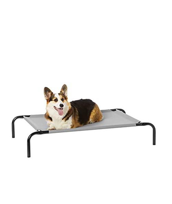 Photo 1 of Basics Cooling Elevated Pet Bed, Medium (43 X 26 X 7.5 Inches), Grey
