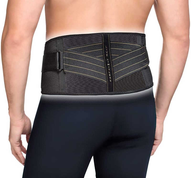 Photo 1 of Copper Fit Unisex Adult Pro Back Belt Compression Brace Cummerbund, Black, 2XL 3XL US