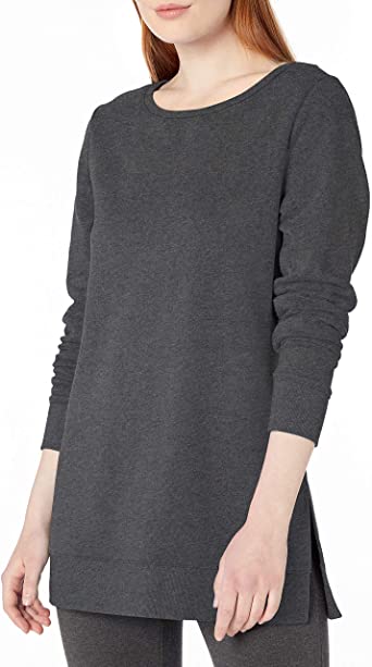 Photo 1 of Amazon Essentials Women's Open-Neck Fleece Tunic Sweatshirt Sweater XS