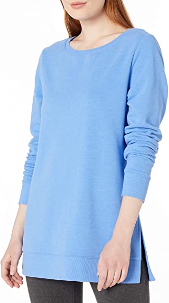 Photo 1 of Amazon Essentials Women's Open-Neck Fleece Tunic Sweatshirt Sweater XS