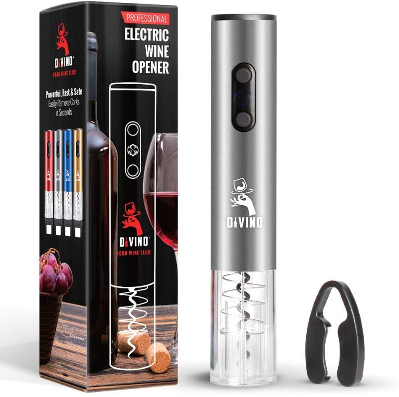 Photo 1 of Powerful Electric Wine Opener Set – Durable Automatic Wine Opener Electric Corkscrew – Cordless Electric Wine Bottle Opener with Foil Cutter – Battery Operated Electric Wine Openers for Wine Gift Set