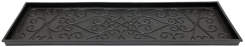 Photo 1 of Achla Designs Scrollwork Rubber Boot Tray, Large