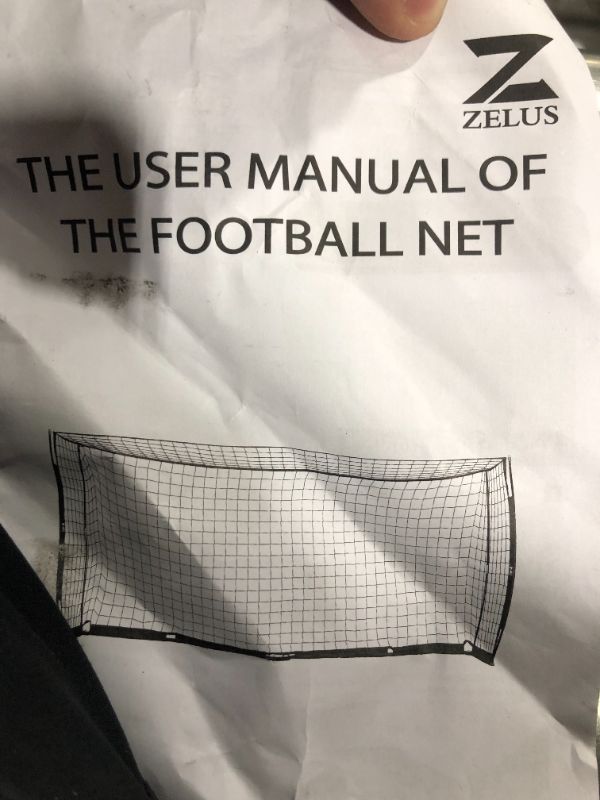 Photo 2 of ZELUS Portable Soccer Goal Set: 12x6 ft Soccer Goal for Backyard Practice and 12 Soccer Cones | Soccer Equipment for Training & Fun Toys for Outdoor Play w Knotless Net, 12 Sport Cones