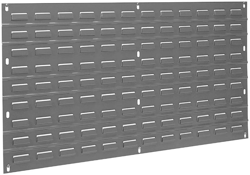 Photo 1 of AKRO-MILS 30136 Louvered Steel Panel for Mounting AkroBins, Grey
