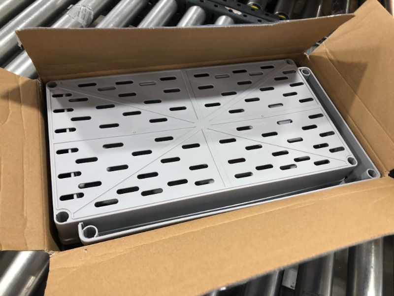 Photo 1 of SPACEKEEPER Storage Cart 4 Tier Slim Mobile Shelving Unit Organizer Slide Out Storage Rolling Utility Cart Tower Rack for Kitchen Bathroom Laundry Narrow Places, Plastic & Stainless Steel, Gray
