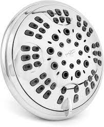 Photo 1 of 6 Function Adjustable Luxury Shower Head - High Pressure Boosting, Wall Mount, Bathroom Showerhead For Low Flow Showers, 2.5 GPM - Chrome
