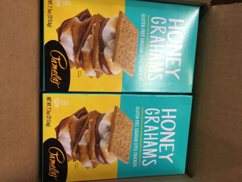 Photo 2 of 4 PACK OF; Pamela's Products Gluten Free Graham Crackers, Honey 12 TOTAL, BEST BY DEC 18 2021
