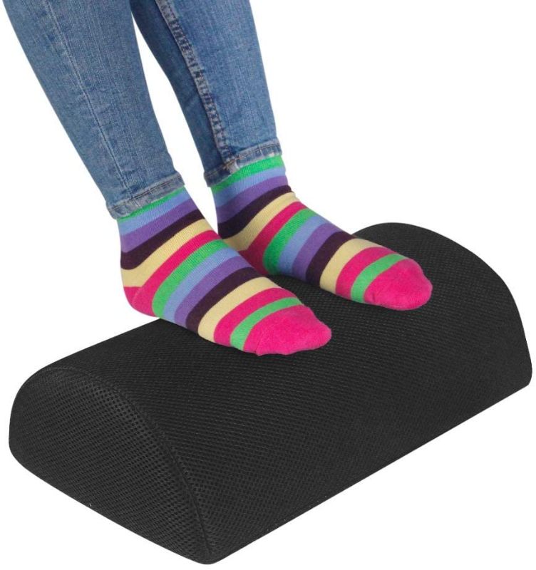 Photo 1 of 2 Pack!!! Foot Rest Under Desk Ergonomic Curve Cushion Non-slip Footrest With 2 Optional Covers, For Office, Home, Travel, Office Gift To Relieve Lumbar, Back, Knee Pain - A Deal So Good It Will Knock You Off Your Feet!