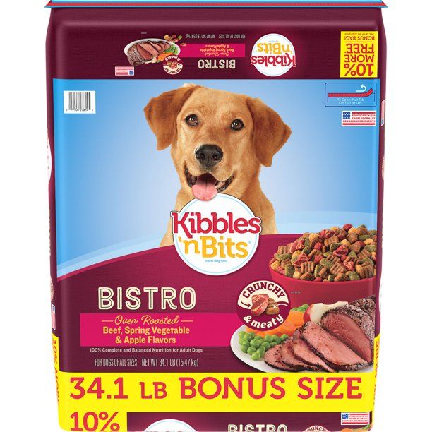 Photo 1 of 2 Pack!!! Kibbles 'n Bits Bistro Oven Roasted Beef Flavor Bonus Bag Dry Dog Food 34.1 Lb
